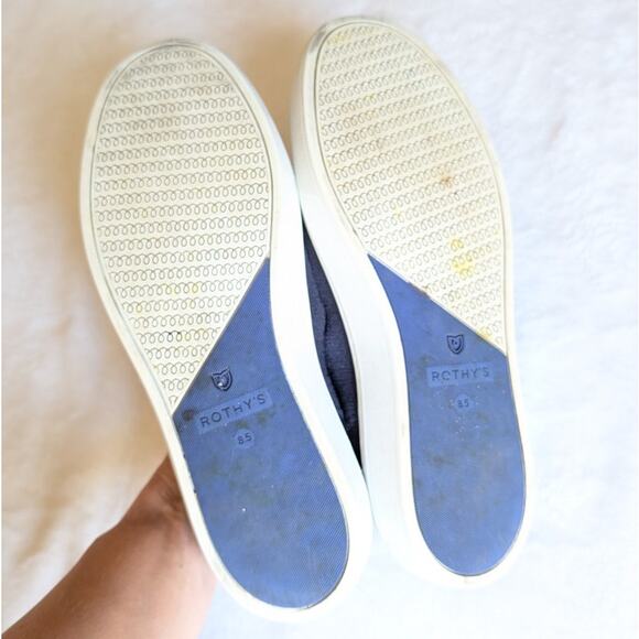 Rothy's The Original Slip On Navy Knit Flat Casual Sneaker, size 8.5 - Picture 5 of 5